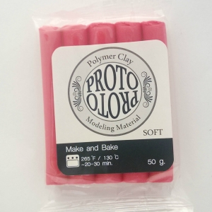 Proto Make and Bake Polymer Clay (50 gms) - Brick Red