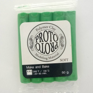 Proto Make and Bake Polymer Clay (50 gms) - Green