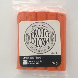 Proto Make and Bake Polymer Clay (50 gms) - Orange