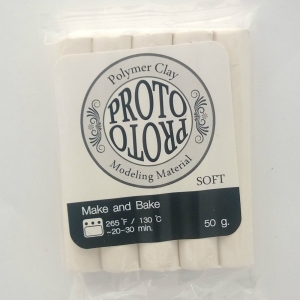 Proto Make and Bake Polymer Clay (50 gms) - White