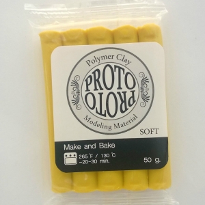 Proto Make and Bake Polymer Clay (50 gms) - Yellow