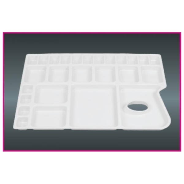 Khyati Colour Mixing Plate / Palette - Rectangular Large