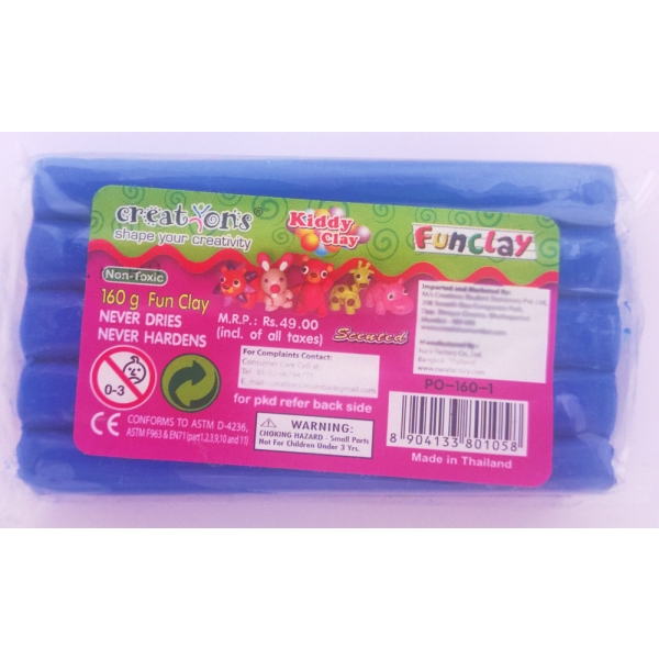 Kiddy FunClay - Dark Blue (160gm)