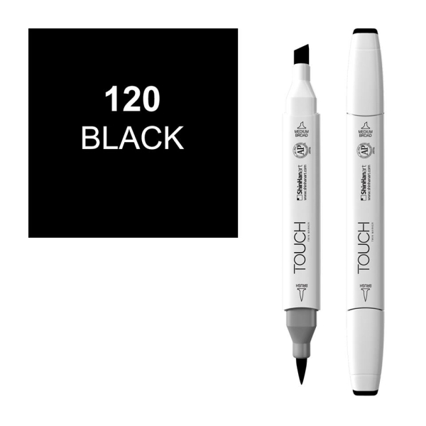 Shinhan Touch Twin Brush Marker-Black