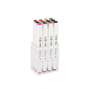 Shinhan Touch Twin Brush Markers (Set of 12 Main Shades)