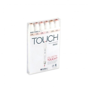 Shinhan Touch Twin Brush Markers (Set of 6 Skin Shades)