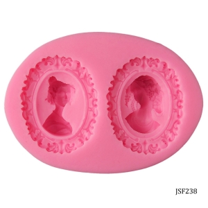 Two Cameos Silicone Clay Mould