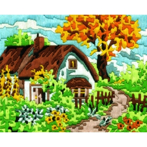 Anchor Stitch Kit - Country Cottage (25cm x 30cm)