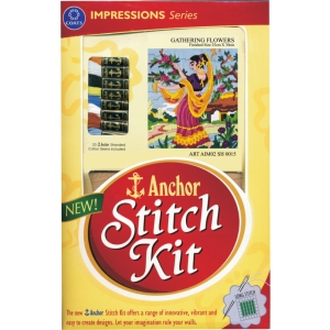 Anchor Stitch Kit - Gathering Flowers (25cm x 30cm)