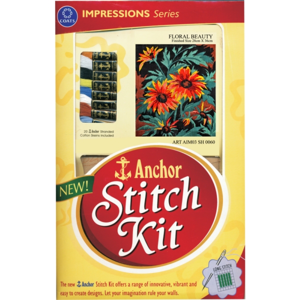 Anchor Stitch Kit - Floral Beauty (28cm x 36cm)