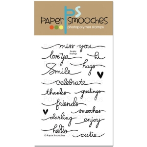 Paper Smooches Clear Stamp - Scripty Sayings