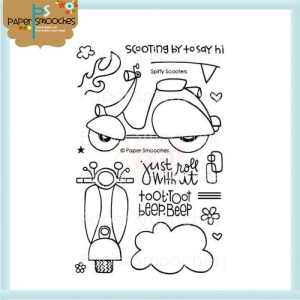 Paper Smooches Clear Stamp - Spiffy Scooters