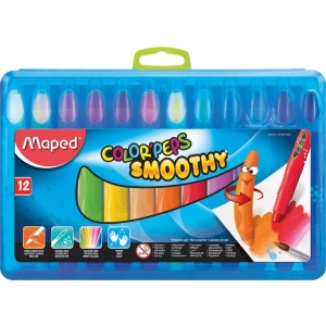 Maped Color'Peps Smoothy Gel Crayons in Plastic Case