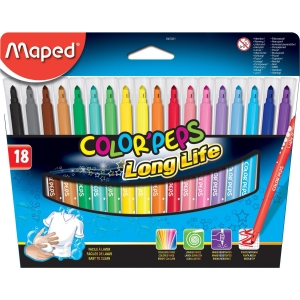 Maped Color'Peps Ultra Washable Felt/Fibre Tip Pens (18 Pack)