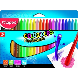 Maped Color'Peps Plasticlean Crayons - Set of 24