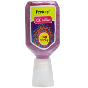 Fevicryl 3D Outliner - Glitter Magenta (20ML)