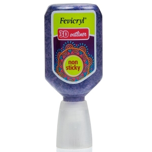 Fevicryl 3D Outliner - Glitter Navy Blue (20ML)