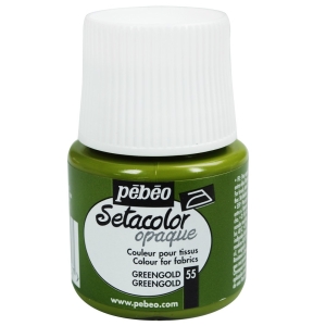 Pebeo Setacolor Opaque Fabric Paint - Green Gold