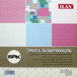 Ilan 12 by 12 Paper Pack - Pattern (Set of 6 sheets)