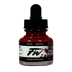 Daler-Rowney FW Acrylic Artists Ink 29.5ML - Red Earth