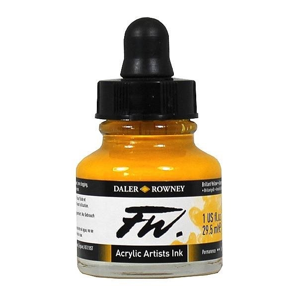 Daler-Rowney FW Acrylic Artists Ink 29.5ML - Brill Yellow