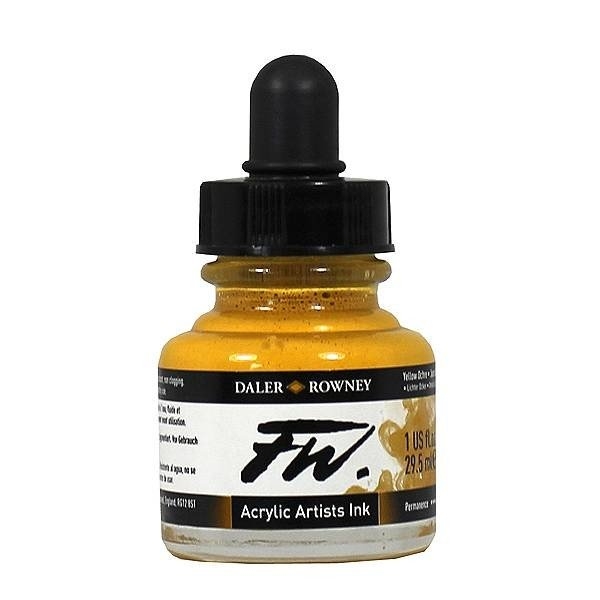 Daler-Rowney FW Acrylic Artists Ink 29.5ML - Yellow Ochre