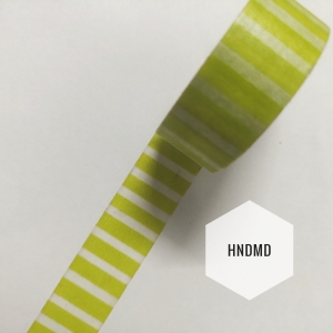 Lime Green Stripes Washi Tape