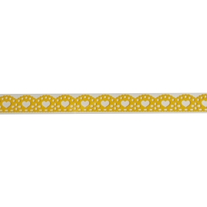 Decorative Tape Thin - Hearts (Yellow)