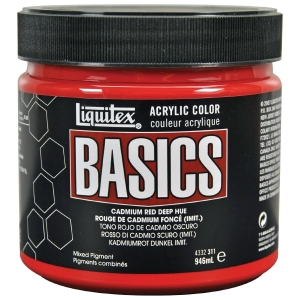 Liquitex Basics Acrylic Paint - Cadmium Red Deep Hue (946ML)