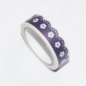 Floral Doily - White and Purple - Japanese Washi Tape