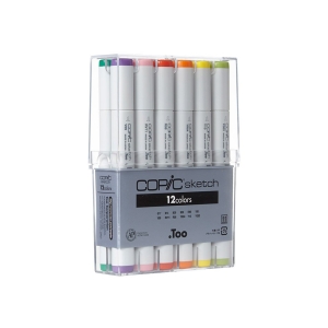 COPIC Sketch Basic Colors Marker - Set of 12 Markers