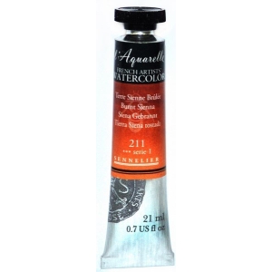 Sennelier l'Aquarelle French Artists' Watercolor 21 ML - Burnt Sienna