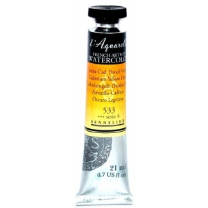 Sennelier l'Aquarelle French Artists' Watercolor 21 ML - Cadmium Yellow Deep