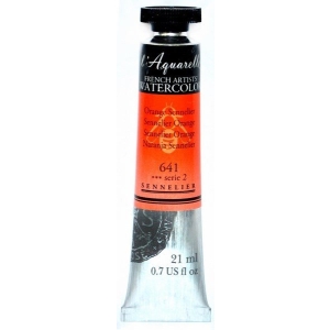 Sennelier l'Aquarelle French Artists' Watercolor 21 ML - Sennelier Orange