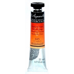 Sennelier l'Aquarelle French Artists' Watercolor 21 ML - Chinese Orange