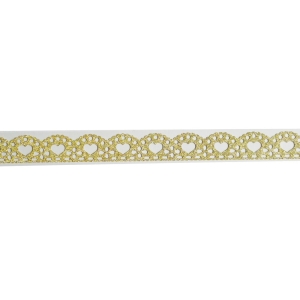 Decorative Glitter Tape - Hearts (Golden)