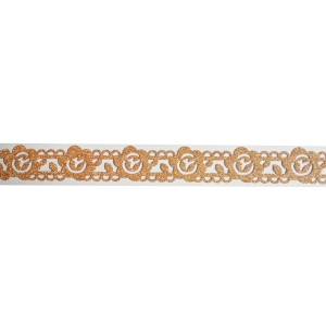 Decorative Glitter Tape - Flowers and Vines (Copper)