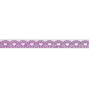 Decorative Glitter Tape - Hearts (Pink)