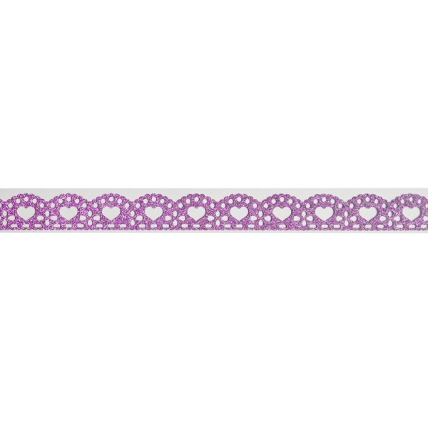 Decorative Glitter Tape - Hearts (Pink)