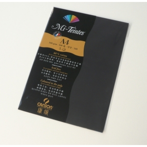 Canson Mi-Teintes A4 colour sheets 160gsm - Black 425