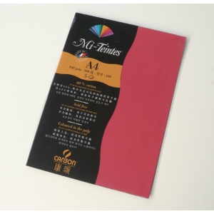 Canson Mi-Teintes A4 colour sheets 160gsm - Red 505