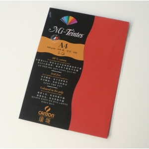 Canson Mi-Teintes A4 colour sheets 160gsm - Poppy Red 506