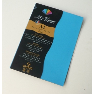 Canson Mi-Teintes A4 colour sheets 160gsm - Turquoise Blue 595