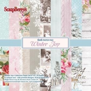 ScrapBerrys 6x6 Scrapbok Paper Pack - Winter Joy (Set of 24 sheets)