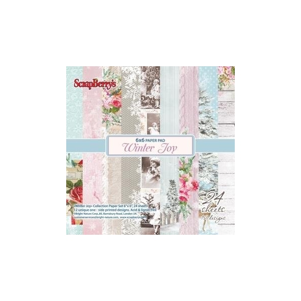 ScrapBerrys 6x6 Scrapbok Paper Pack - Winter Joy (Set of 24 sheets)