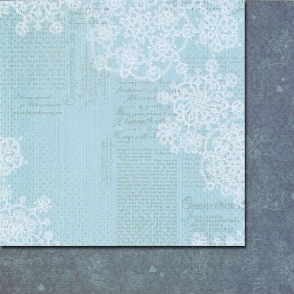 ScrapBerrys 12x12 Patterned Paper - Once Upon A Winter - Snowflakes (Set of 10 sheets)