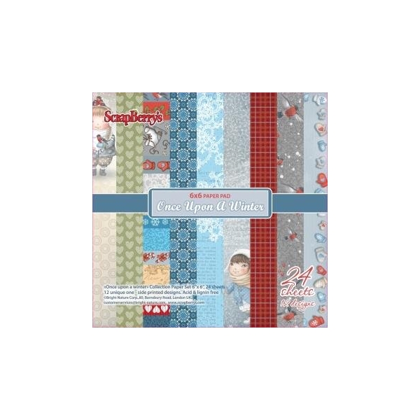 ScrapBerrys 6x6 Scrapbok Paper Pack - Once Upon a Winter (Set of 24 sheets)