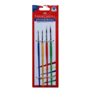 Faber Castell - Tri Grip Round Paint Brushes Set (Set of 4 pcs)