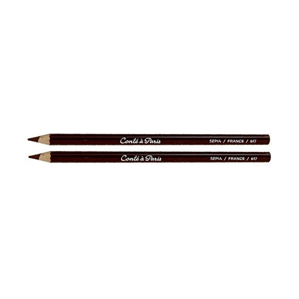 Conte A Paris Artist's Pencils Sepia (Box of 12 Pencils)