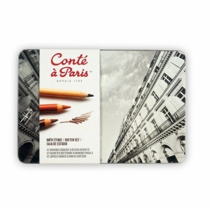 Conte A Paris Sketch Set of 12 Assorted - Tin Box